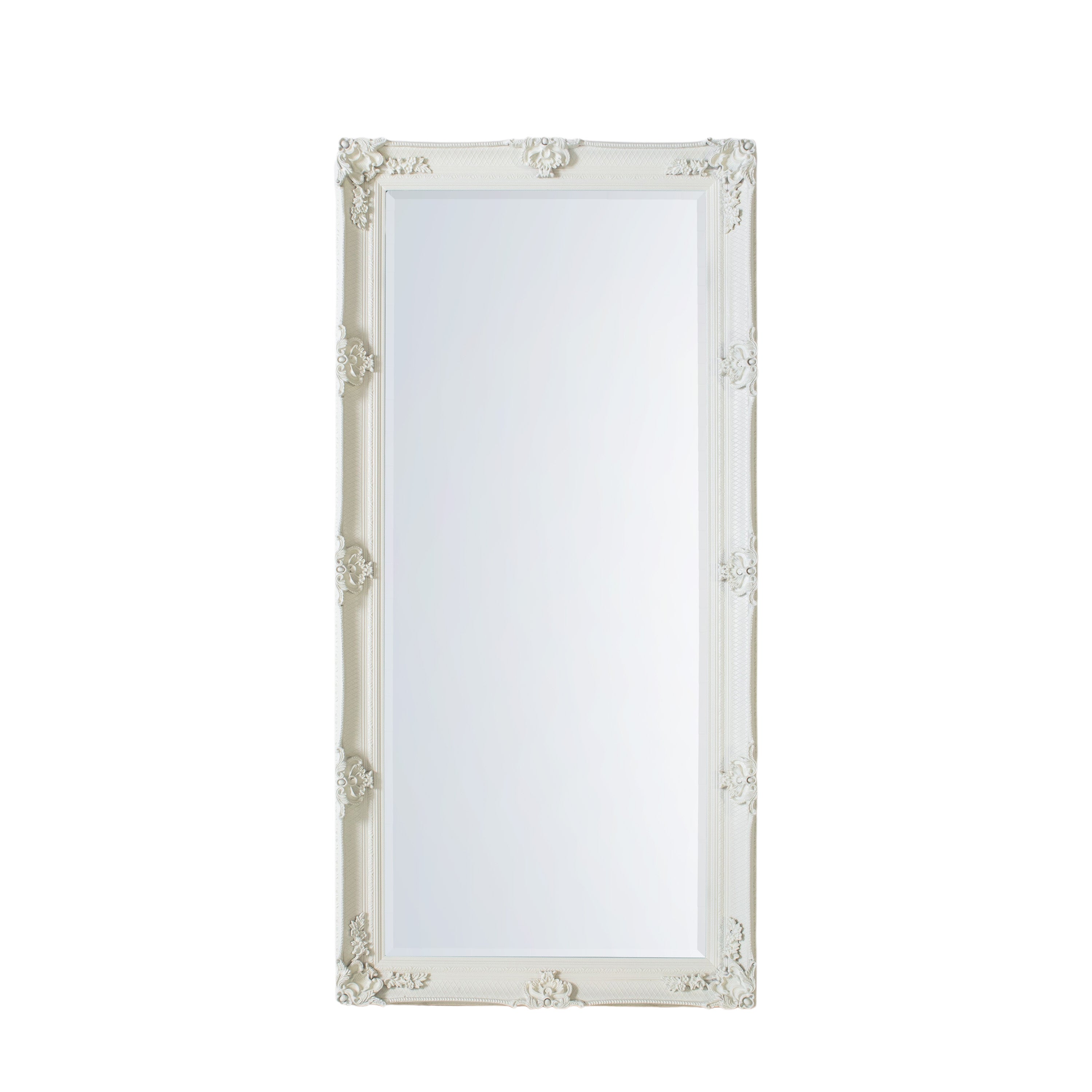 Alcott Baroque Vintage Cream Full Length Leaner Mirror